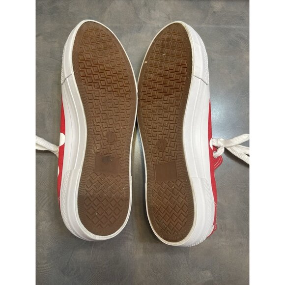 Disney Minnie Mouse Shoes Womens Size 11 Red White Polka Dot Canvas Converse Sty - Picture 9 of 13